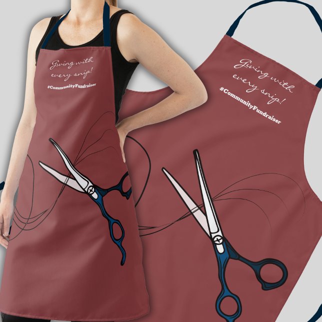 Tablier Collecte de fonds avec chaque Snip Hair Salon Apro (Fundraiser Giving with Every Snip Hair Salon Apron)