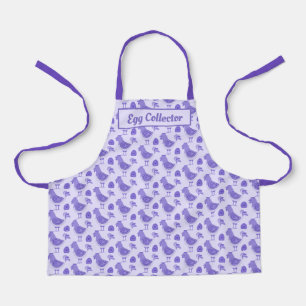 Tablier Collecteur d'oeufs de poules violettes personnalis