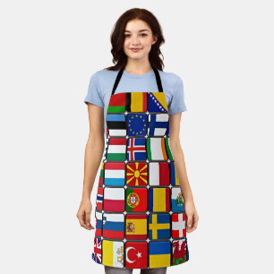 Tablier collection de drapeaux internationaux, drapeaux du