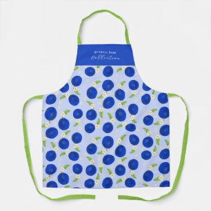 Tablier Collection de prunes botaniques bleues