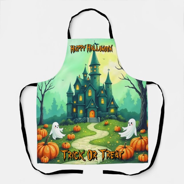 Tablier Collection Moderne Halloween Mignonne Épouvantable (Recto)