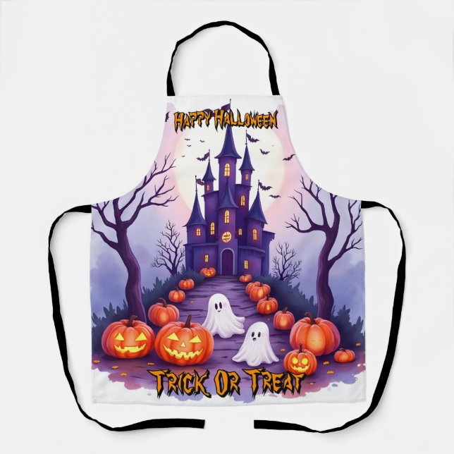 Tablier Collection populaire Halloween mignonne et effraya (Recto)