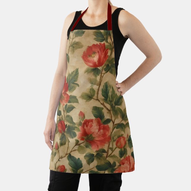 Tablier Collection Vintage d'aquarelle florale moderne (Insitu)