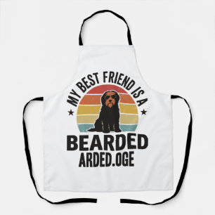 Tablier Colley barbu Design pour amateur de chien Coucher