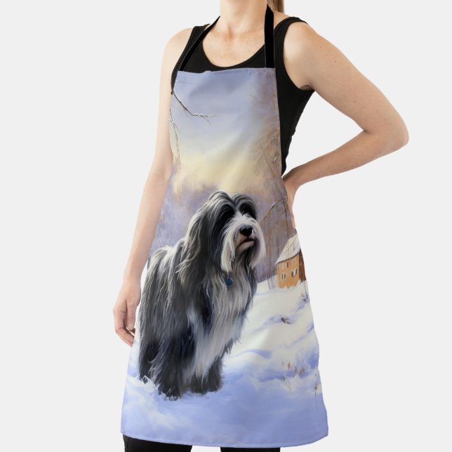 Tablier Collie Laisser Il Neige Noël (Insitu)