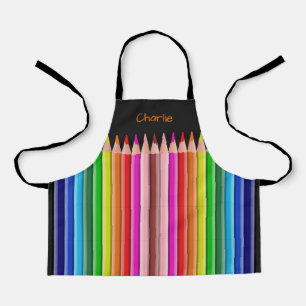 Tablier Coloration Pencils nom personnalisé