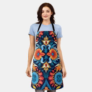 Tablier Coloré Boho Élégance florale : Mandala vibrant