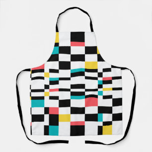 Tablier Coloré, moderne, tendance, amusant motif géométriq