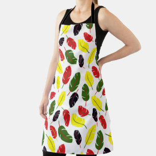 Tablier Colored Autumn Leaf pattern