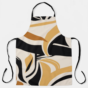 Tablier Colorful abstract wave pattern on beige. Vintage I