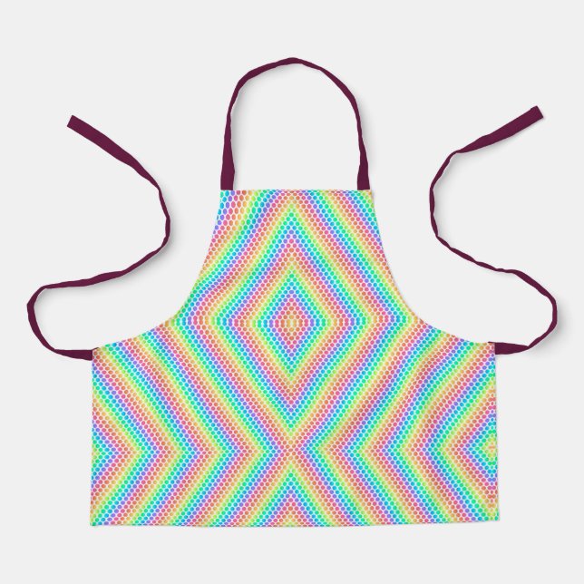Tablier Colorful apron with a vibrant geometric pattern  (Recto)