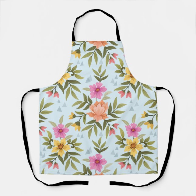 Tablier Colorful Hand Draw Flowers  (Recto)