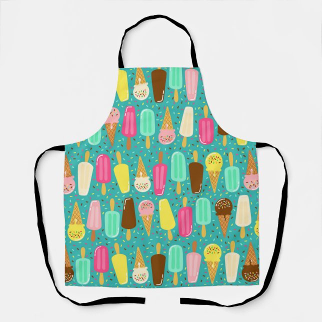 Tablier Colorful Ice Cream Pattern Summer  (Recto)
