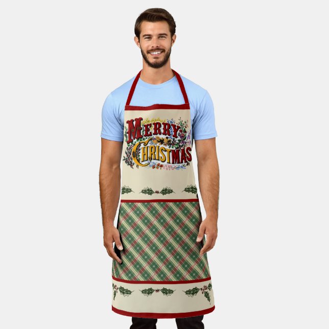Tablier Colorful "Merry Christmas" Apron (Porté)