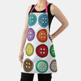 Tablier Colorful Sewing Buttons Fashion Tailor