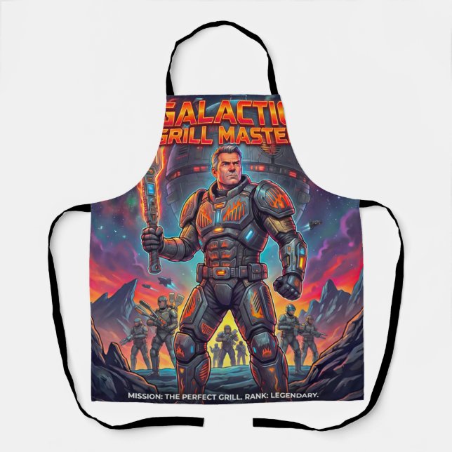 Tablier Commandant Galactique BBQ Ultime de Science-Fictio (Recto)