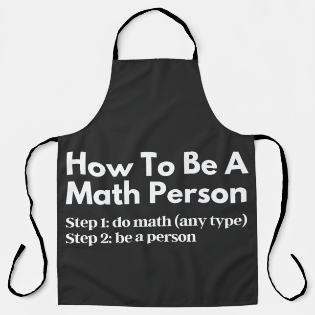 Tablier Comment être une personne mathématique (Recto)