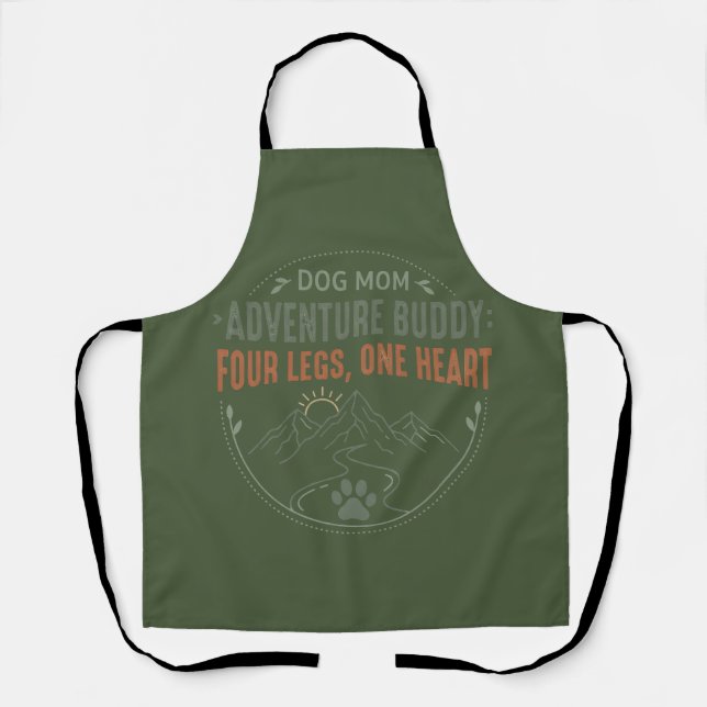 Tablier Compagne d'aventure Maman de Chien Quatre Pattes U (Recto)