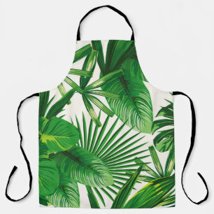 Tablier Composition exotique tropicale verte naturelle feu