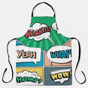 Tablier concept créatif Abstrait comic pop art style blan