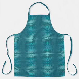 Tablier Conception Abstraite de Vague Turquoise Salée de P