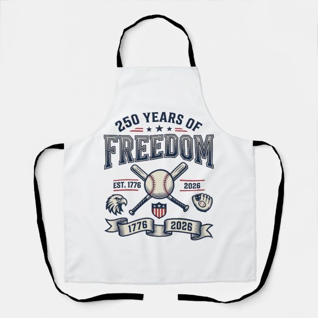 Tablier Conception de baseball patriotique 250 ans de libe (Recto)