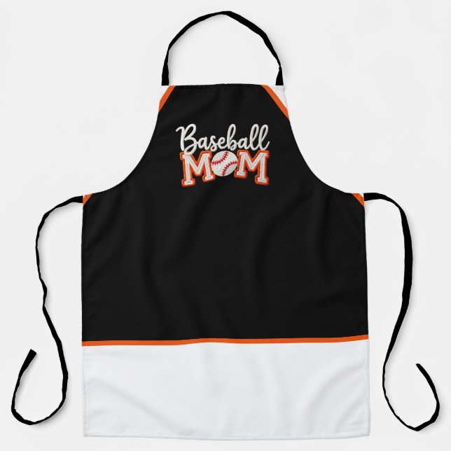 Tablier Conception de boîte-cadeau « Baseball M❤️M » Maman (Recto)