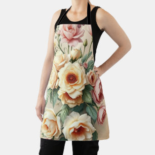 Tablier Conception de bouquet floral vintage – Rose pastel
