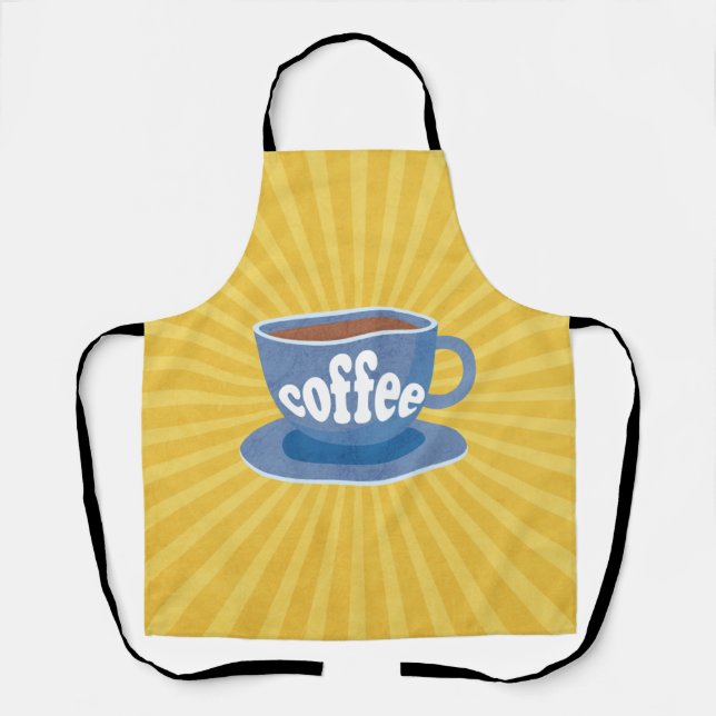 Tablier Conception de café rétro (Recto)