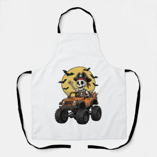 Tablier Conception de camion monstre de squelette de pirat