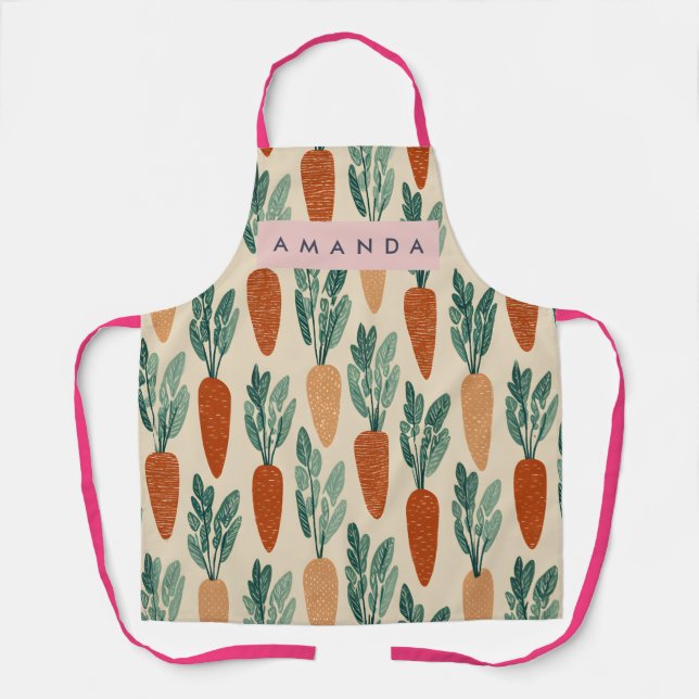 Tablier Conception de carotte de jardin fantaisiste person (Recto)