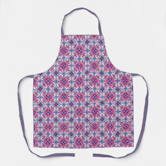 Tablier Conception de carrelage rose et bleu