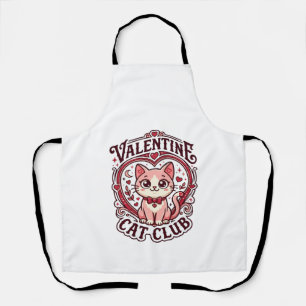 Tablier Conception de chat drôle de la Saint-Valentin - Ch