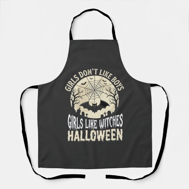 Tablier Conception de chauve-souris Halloween pour filles  (Recto)