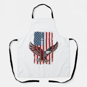 Tablier Conception de chemise de drapeau d'aigle patriotiq
