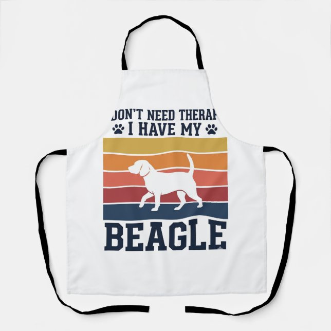 Tablier Conception de chemise de thérapie de chien Beagle  (Recto)