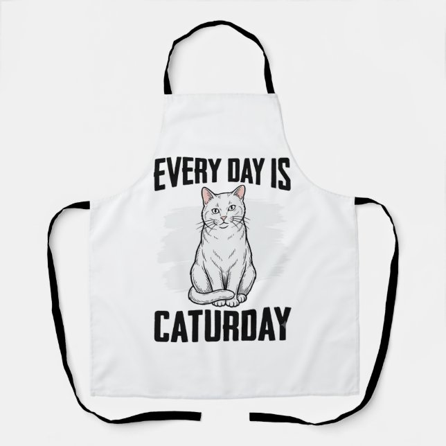 Tablier Conception de chemise drôle pour amateur de chat d (Recto)