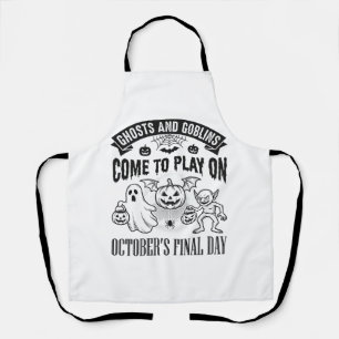 Tablier Conception de chemise Halloween Fantômes et Gobeli