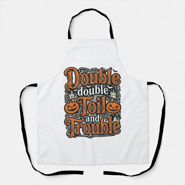 Tablier Conception de chemise Halloween Vintage Double Toi (Recto)