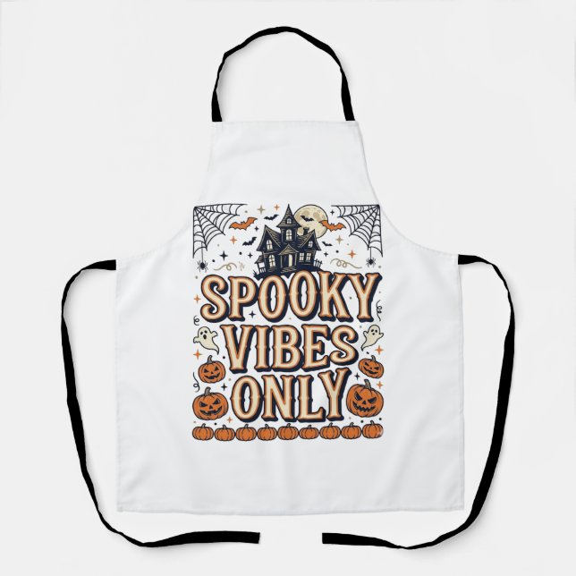 Tablier Conception de chemise Halloween vintage Spooky Vib (Recto)