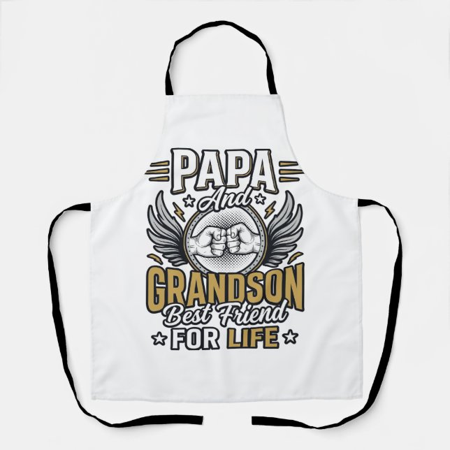 Tablier Conception de chemise Papa et petit-fils meilleurs (Recto)