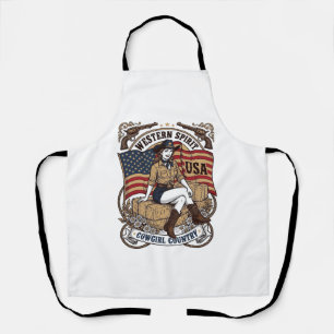 Tablier Conception de chemise patriotique de cowgirl weste