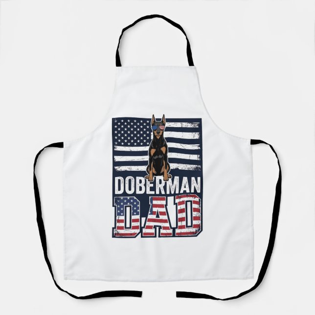 Tablier Conception de chemise pour chien patriotique Dober (Recto)