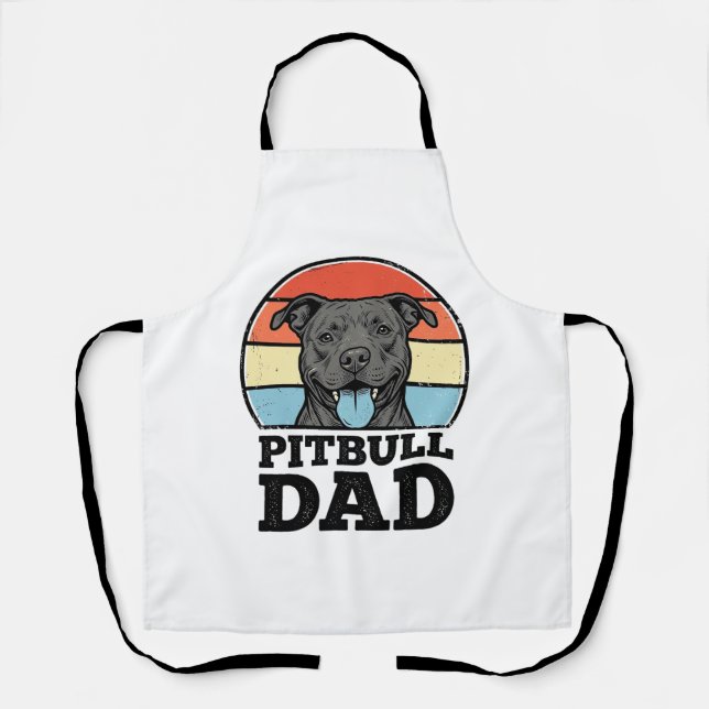 Tablier Conception de chemise pour papa Pitbull amateur de (Recto)