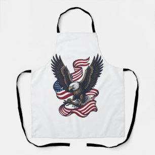 Tablier Conception de chemise vectorielle aigle patriotiqu