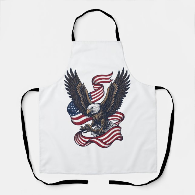 Tablier Conception de chemise vectorielle aigle patriotiqu (Recto)