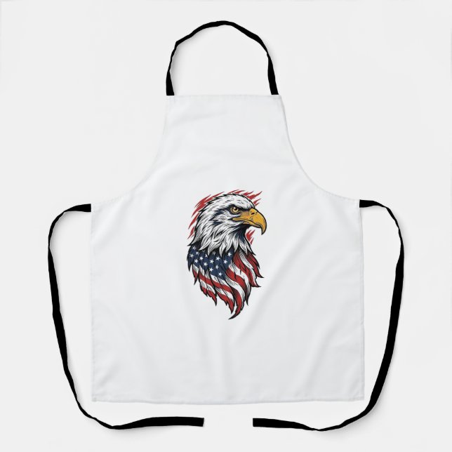 Tablier Conception de chemise vectorielle aigle patriotiqu (Recto)