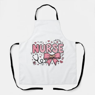 Tablier Conception de chemise vectorielle Cute Nurse Bow H