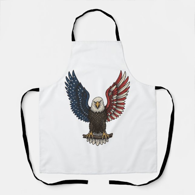 Tablier Conception de chemise vectorielle d'aigle patrioti (Recto)