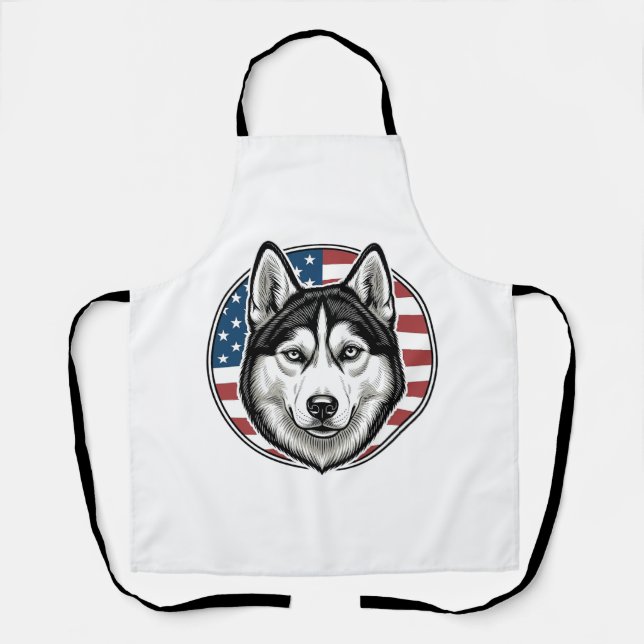 Tablier Conception de chemise vectorielle de chien patriot (Recto)